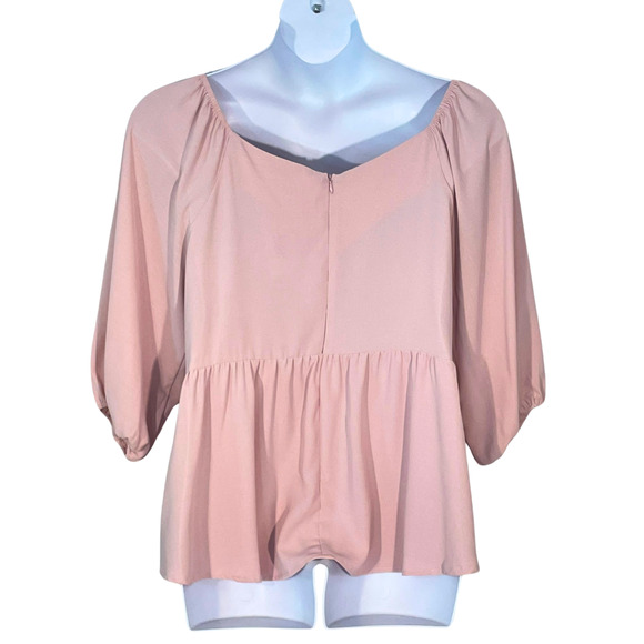 Peach Blouse with Button Detail - Picture 3 of 11